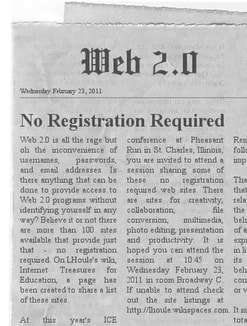 Pretend newspaper article about No Registration Required