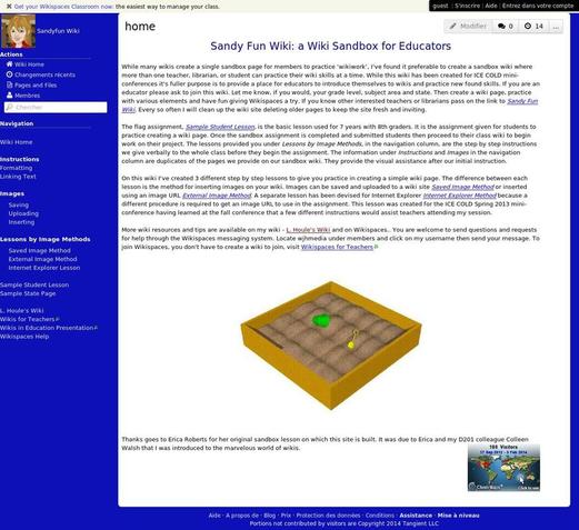 Screenshot of an old wiki page done for a pixiclip (old site) video